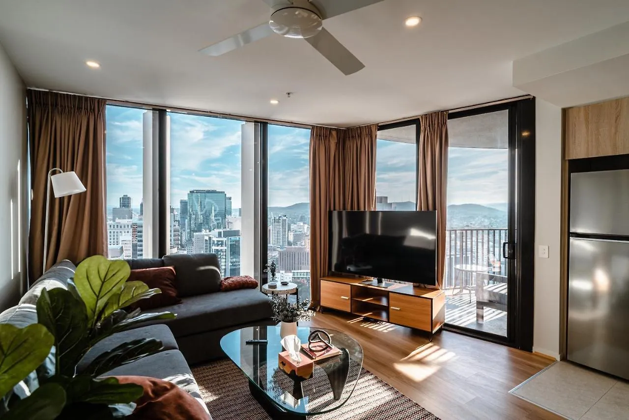 公寓 布里斯班Lux 35Th Floor 2Br 2Bath, Infinity Pool, Gym, Wifi公寓 澳大利亚