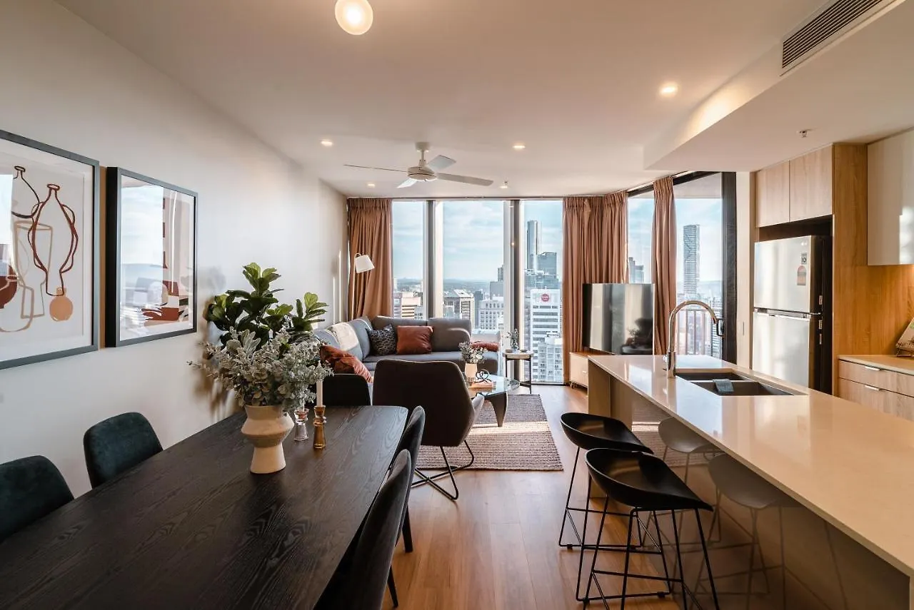 布里斯班Lux 35Th Floor 2Br 2Bath, Infinity Pool, Gym, Wifi公寓